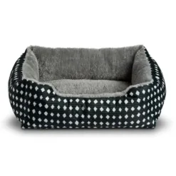 Vibrant Life Cuddler Small Dog or Cat Bed, Black 19" × 15"